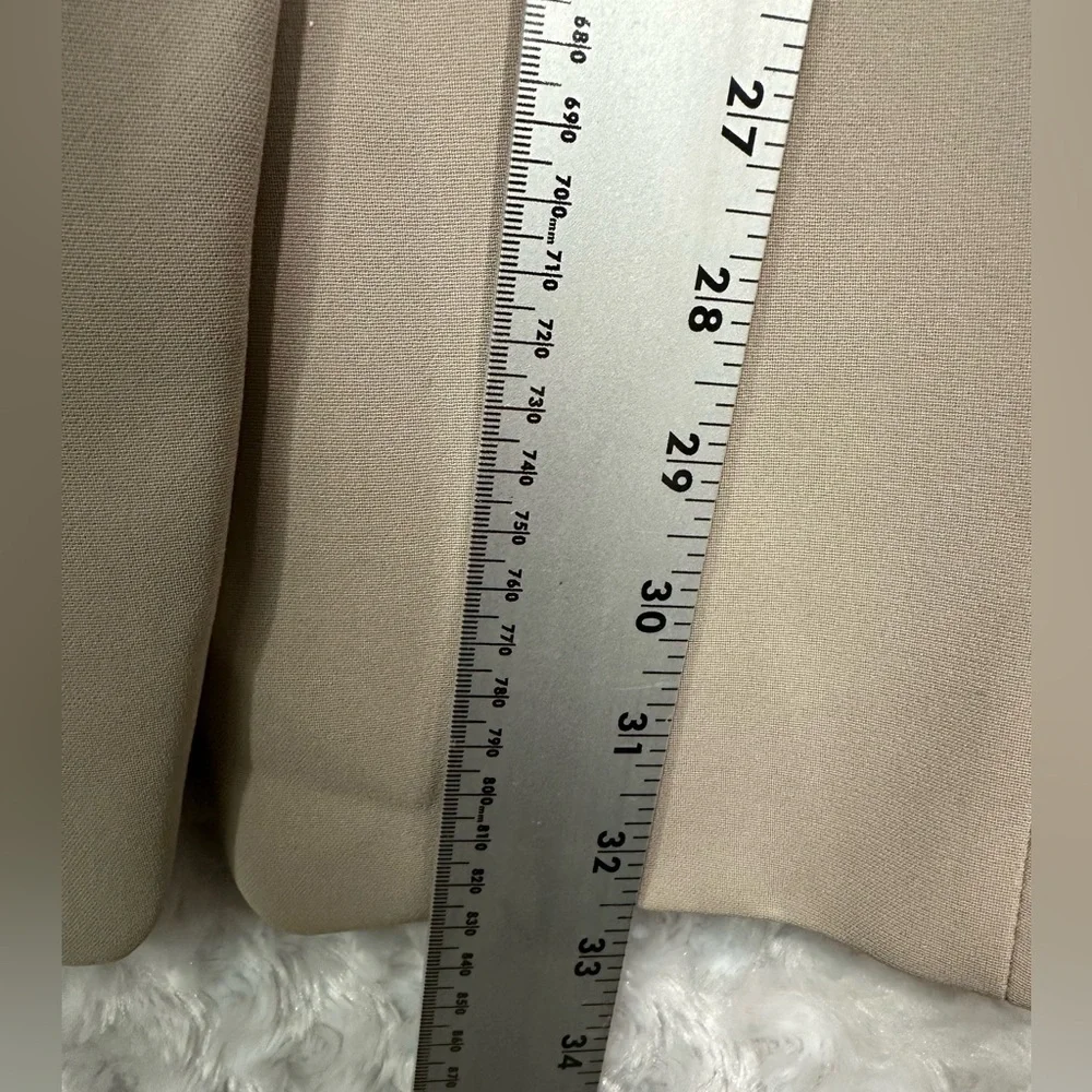 Rena Rowan Womens Taupe Colored Lined Button Closure Blazer Jacket - Picture 7 of 11